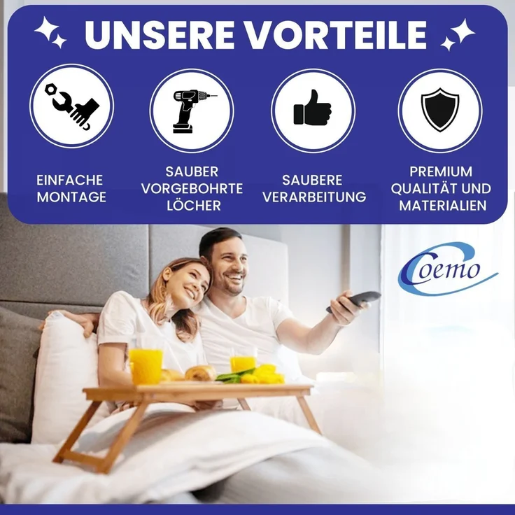 Coemo BASIC Lattenrost 80x210 cm starr nicht verstellbar 30 Leisten zur Selbstmontage – Bild 7