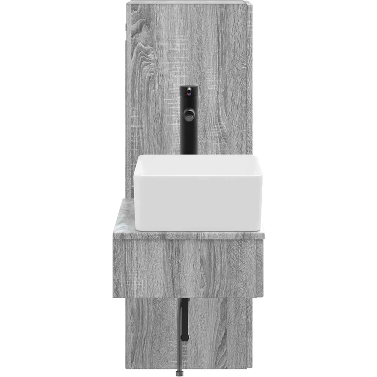 vidaXL Badezimmerschrank-Set 2 stk. Grau Sonoma 33 x 34,5 x 100 cm 3406109 – Bild 4