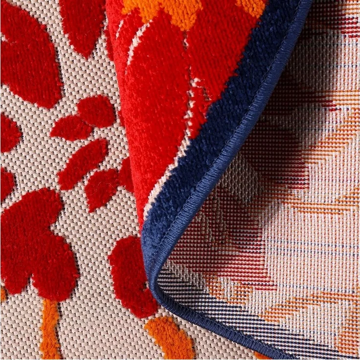 Sanat Teppich Floral 2 Outdoor, rund, Höhe: 6 mm, In- und Outdoor geeignet, florales Design, Balkon, Terasse – Bild 2
