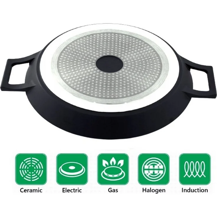 Ø36cm Paella-Pfanne Bräter Bratpfanne Servierpfanne Schmorpfanne Induktion – Bild 2
