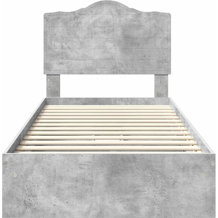 vidaXL Aufbewahrungsbett Beton Grau 90 x 190 cm Holzwerkstoff 3413551 – Bild 7