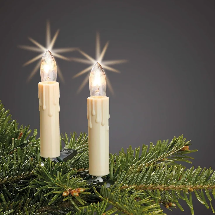 hellum Ersatz-Kerzen für Schwibbogen, 25 Stück 34V 3W Riffelkerze für Weihnachtsbaum Kerzen Lichterketten innen mit 7 Brennstellen, Birnen für Lichterbogen E10/ 34V/ 3W/ 22 Lumen 919110 – Bild 5