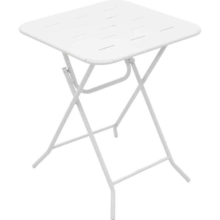 LVHOM Bistroset 3-tlg, Gartenmöbel-Set mit klappbaren Stühlen und Tisch, Balkonmöbel Set aus Stahl, wetterfeste Sitzgruppe, Weiß – Bild 8