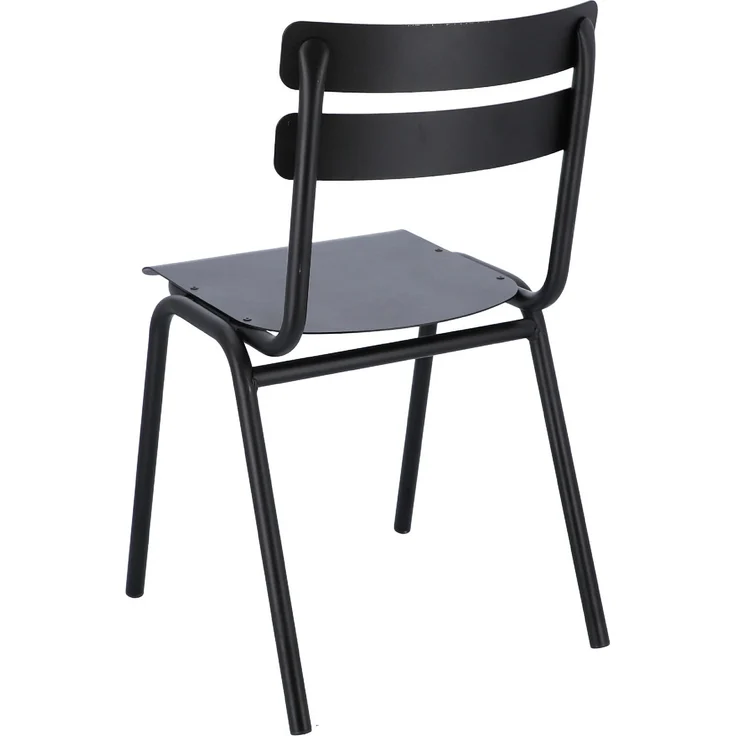 Stuhl One aus Aluminium, stapelbar, Retro Chic, schwarz, wetterfest für Outdoor – Bild 2