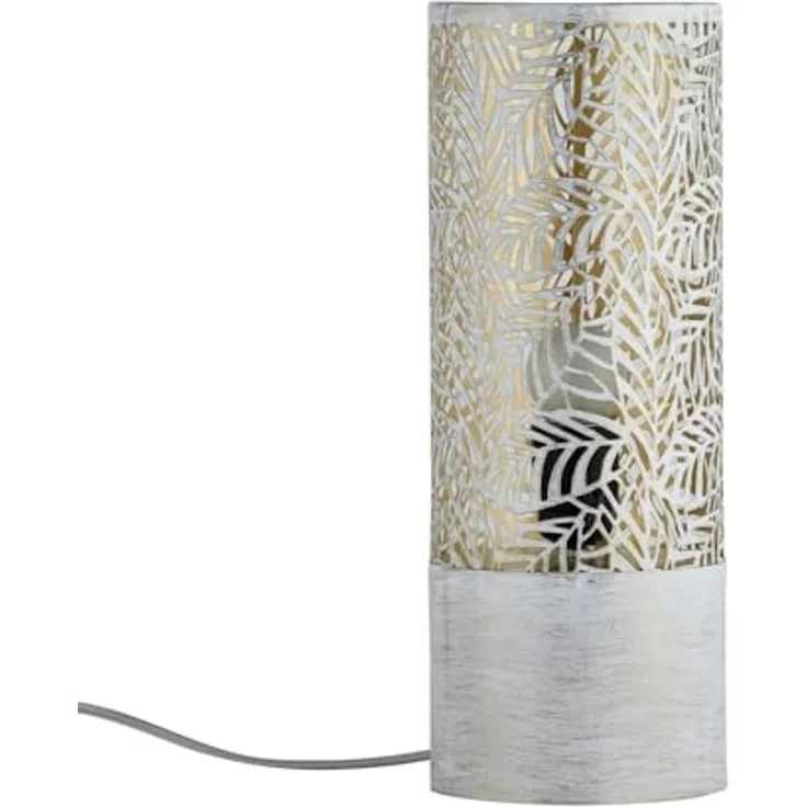 Marrakesch Orient & Mediterran Interior Nachttischlampe Boho Deko Tischlampe Nachttischlampe Lampe Verdure Klein Weiss, E27 – Bild 4