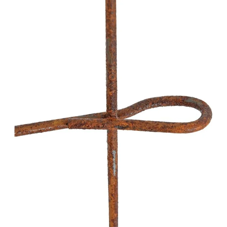 Estexo 11-tlg. Set Gitterzaun, Metall Rost, 71x79 cm – Bild 7