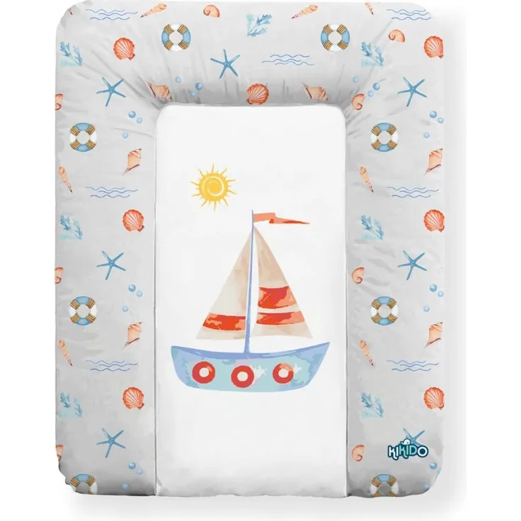Kikido weiche Wickelauflage 50x70 cm - Baby Wickelunterlage - Wickeltischauflage für Junge und Mädchen - Wasserdicht, abwaschbar und pflegeleicht - Oeko-Tex Standard 100 - Boot
