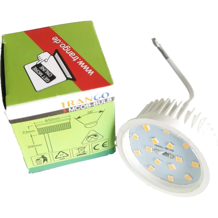 TRANGO LED Einbauleuchte, Dimmfunktion, 6er Set 6729-069MOSD LED Einbaustrahler in Aluminium gebürstet Rund incl. 6x 5 Watt 3 Stufen dimmbar Ultra Flach LED Modul 3000K warmweiß, Warmweiß, Deckenspot, Einbauspot, Deckenleuchte – Bild 9