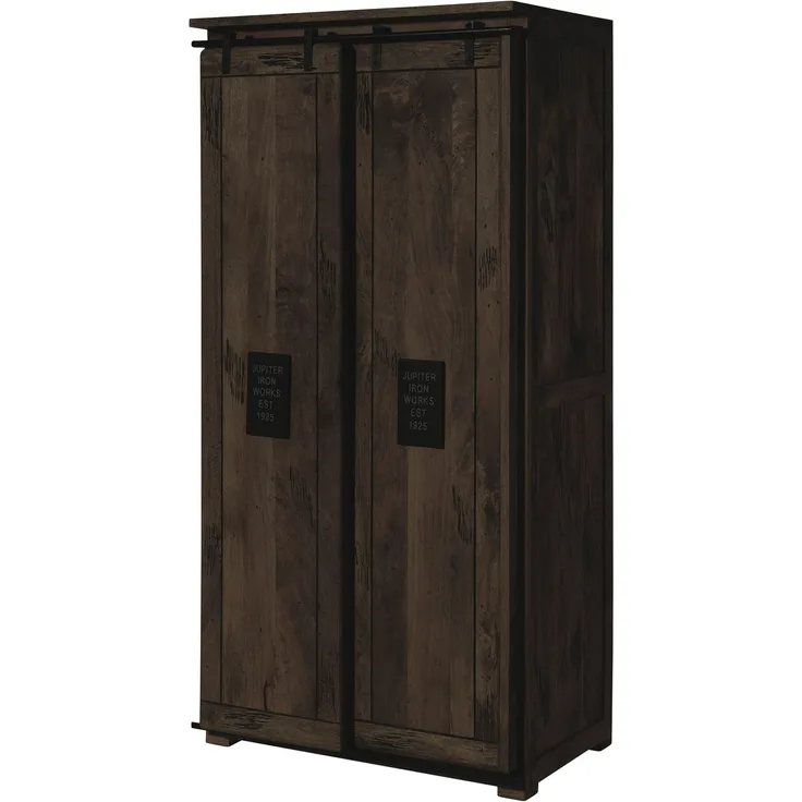 Kleiderschrank Mango 100x65x200 grau lackiert RAILWAY #268