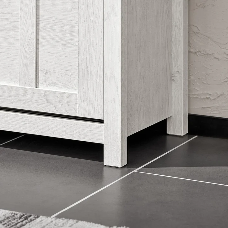 SoBuy FSR162-W Schuhschrank, MDF, Melamin, Weiß, 100 x 91 x 19 cm – Bild 7