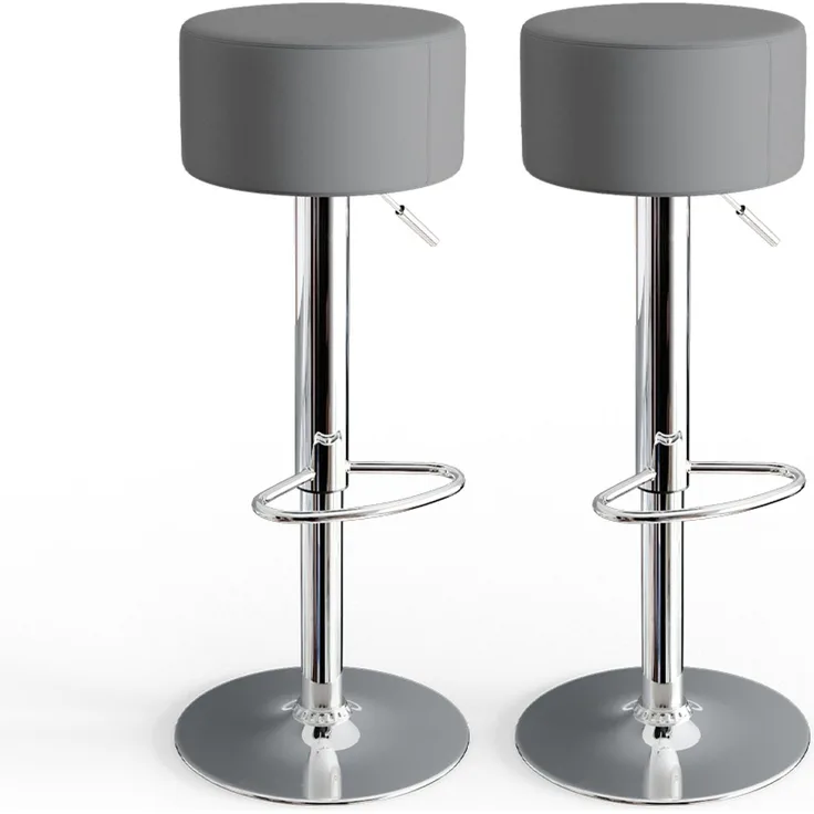 Barhocker 2er Set Grau 33 x 92 cm 2 Teilig Vicco