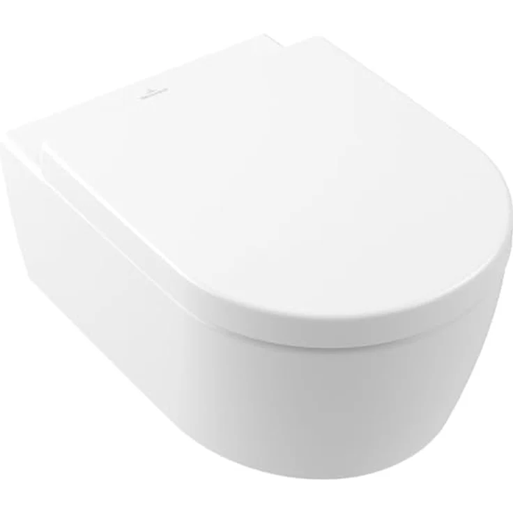 Villeroy & Boch Avento WC-Sitz, Toilettendeckel mit Absenkautomatik, abnehmbarer Toilettensitz aus bruchsicherem Duroplast, Klodeckel Original Ersatzteil, D-Form, Stone White, matt – Bild 5