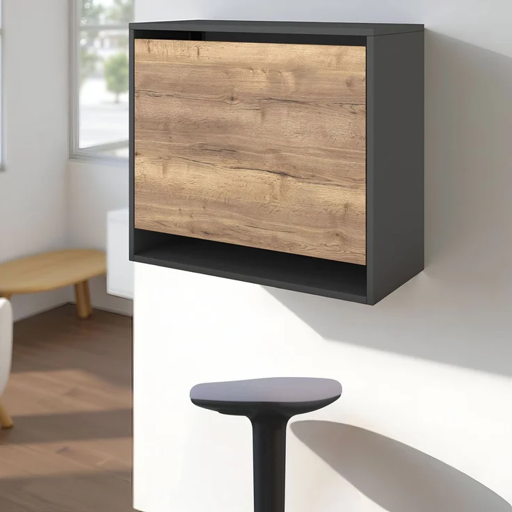 ASSMANN Wandsekretär Cubas Premium Anthrazit 80x36x71cm Holz – Bild 7