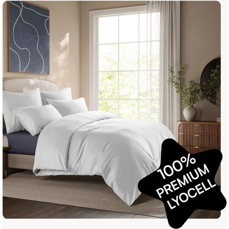 Seralino Bettwäsche Set in Gr. 135x200, 155x220, 200x200 cm, 100% Lyocell (Tencel), Besonders weich & atmungsaktiv – aus natürlichen Eukalyptusfasern – Bild 1