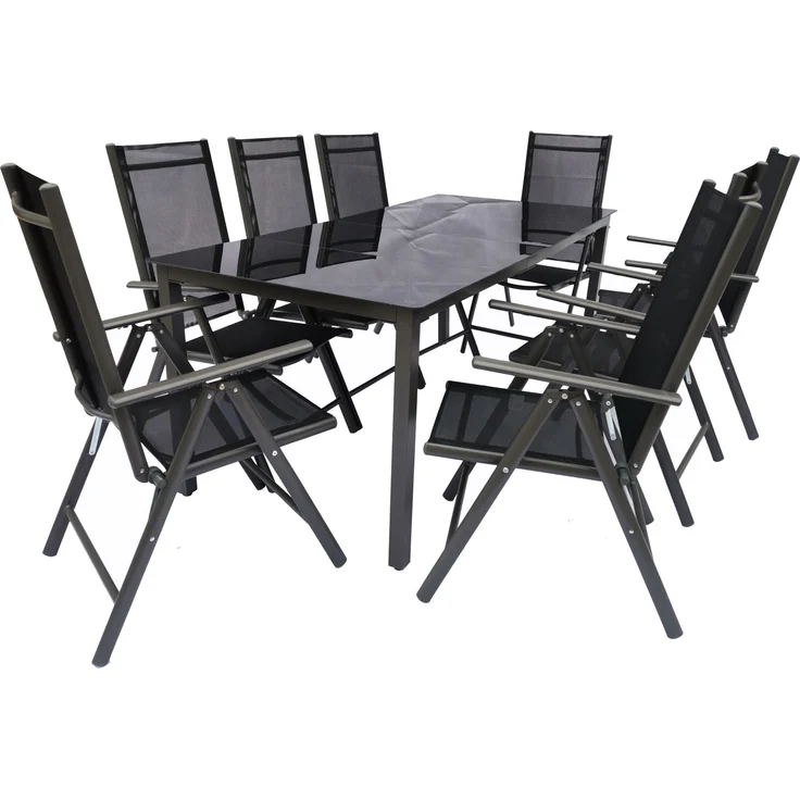 VCM Gartenmöbel-Set Miami 917332 Anthrazit H. 105 x B. 189 x T. 90 cm – Bild 4
