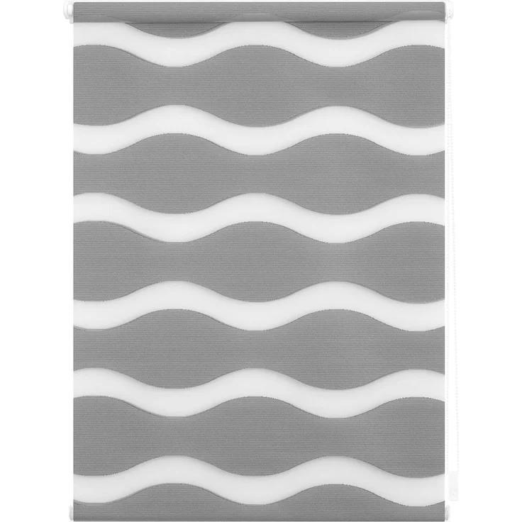 Lichtblick Sonnenschutzsysteme GmbH Doppelrollo Stockholm 70 cm x 150 cm (BxL) Grau Duo Rollo in extravagantem Stil; Klemm- und schraubbar; Lichtdurchlässig und blickdicht – Bild 1