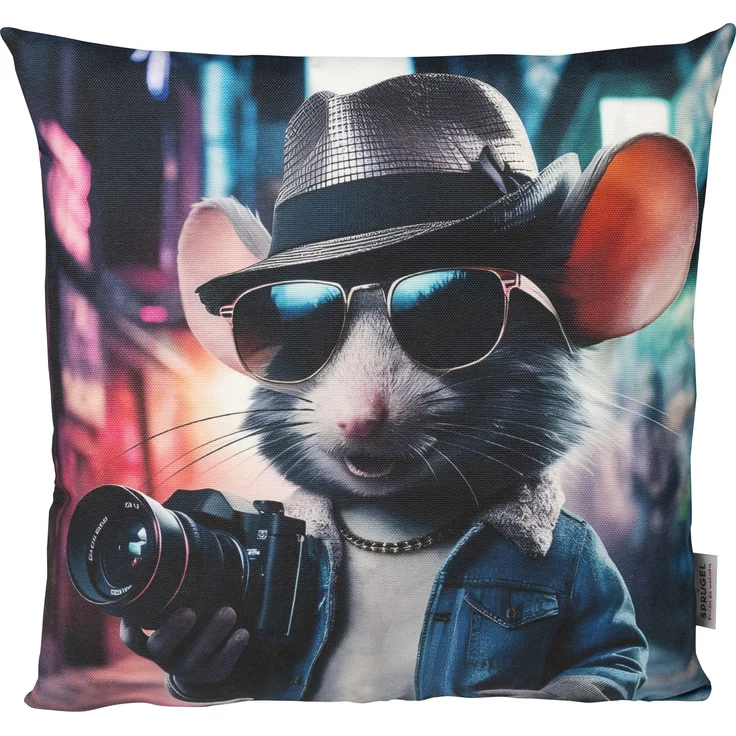 Kissenhülle PAPARAZZI RAT BL 45x45 cm braun