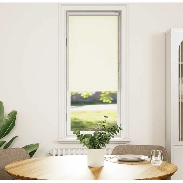 vidaXL Verdunkelungsrollo Cremeweiß 55x175cm Stoffbreite 50,7 cm 4011665 – Bild 1