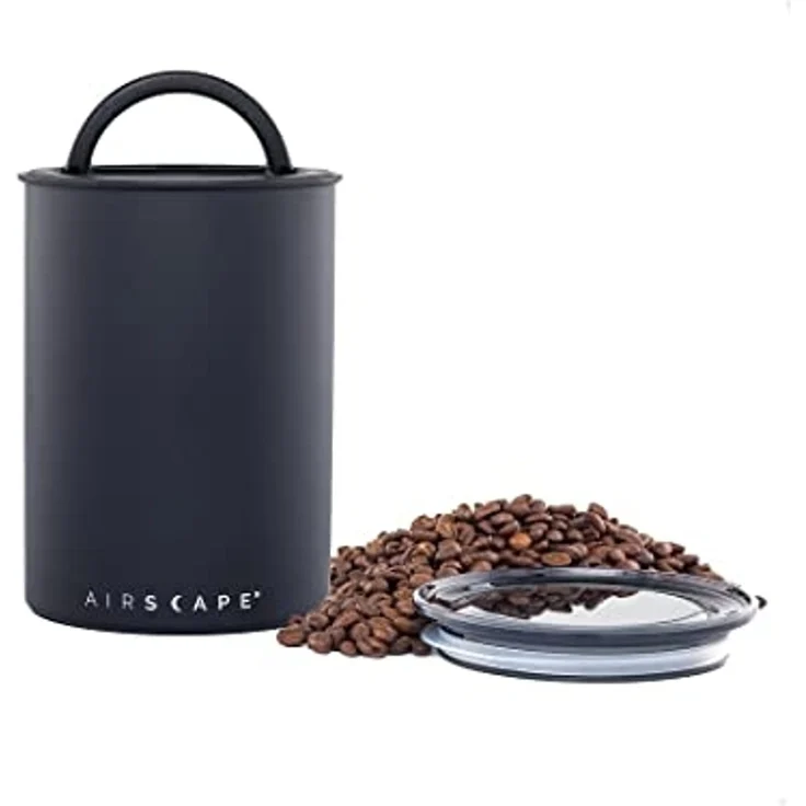 Airscape Edelstahl Kaffeedose Vorratsdose luftdicht 1,8L Auswahl Farbe schwarz matt AS1707 – Bild 4