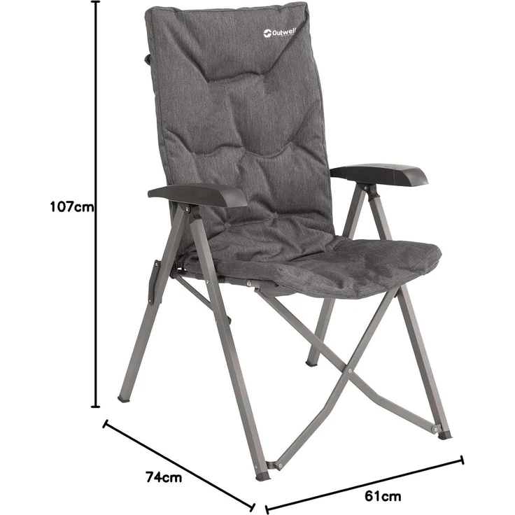Outwell Klappbarer Campingstuhl Yellowstone Lake Grau 435192 – Bild 2