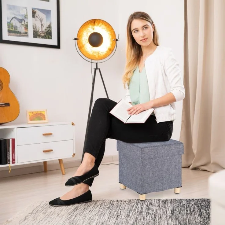 Relaxdays Sitzhocker mit Stauraum – Bild 2