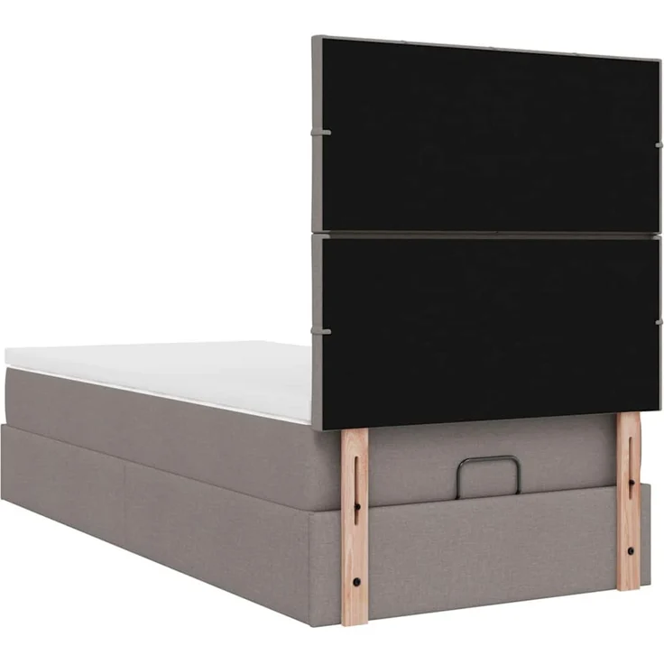 vidaXL Ottomane Bett mit Matratze & LEDs Taupe 90x200 cm Stoff 3313979 – Bild 10