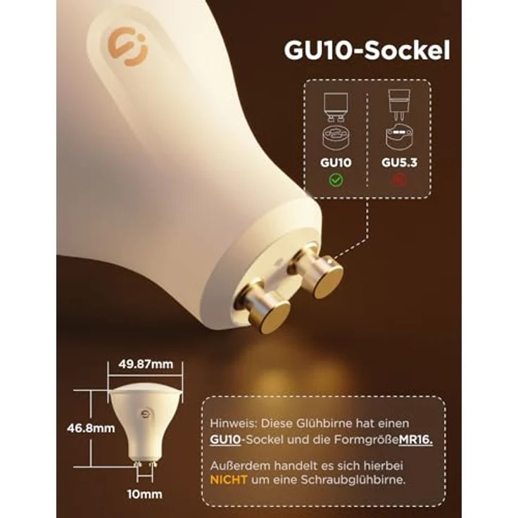 Govee Glühbirne GU10 LED RGBWW, Smarte Glühbirne Funktioniert mit Matter, Alexa, Google Home, 400LM WLAN LED Lampe Dimmbare Farbwechsel, 56 Szenen, Smart Bulb GU10 Synchronisierung mit Musik 4 Packung – Bild 9