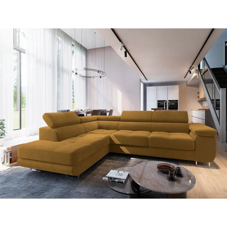 Masseno Ecksofa SELVA mit Schlaffunktion L-Form, Sofa mit Bettkasten – Bild 1