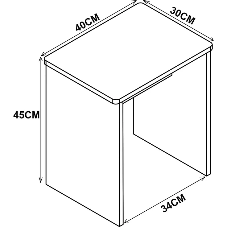 VCM Essgruppe Esal 918355 Weiß H. 45 x B. 40 x T. 30 cm – Bild 2