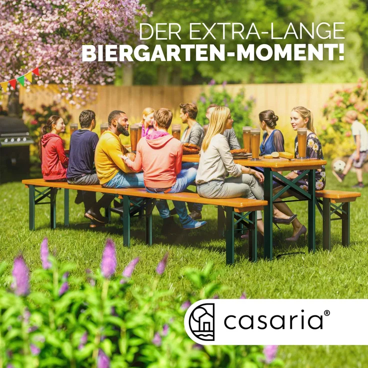 CASARIA® Bierzeltgarnitur 2er Set 220cm Modell 2026 – Bild 8