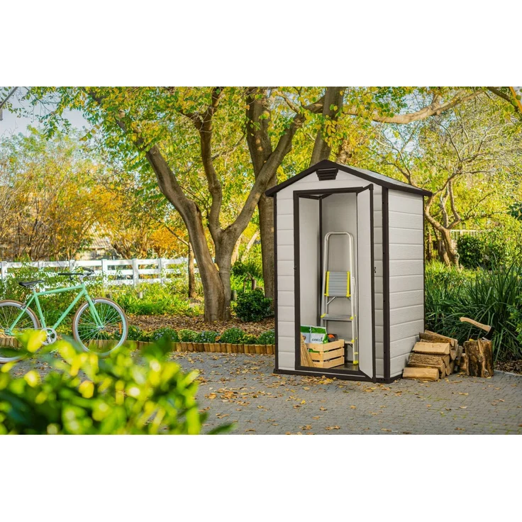 Dmora Gartenhaus Cranbrook, Gartenhütte, Gartenhaus, Werkzeugschuppen, 129x103 h196 cm, Beige – Bild 4