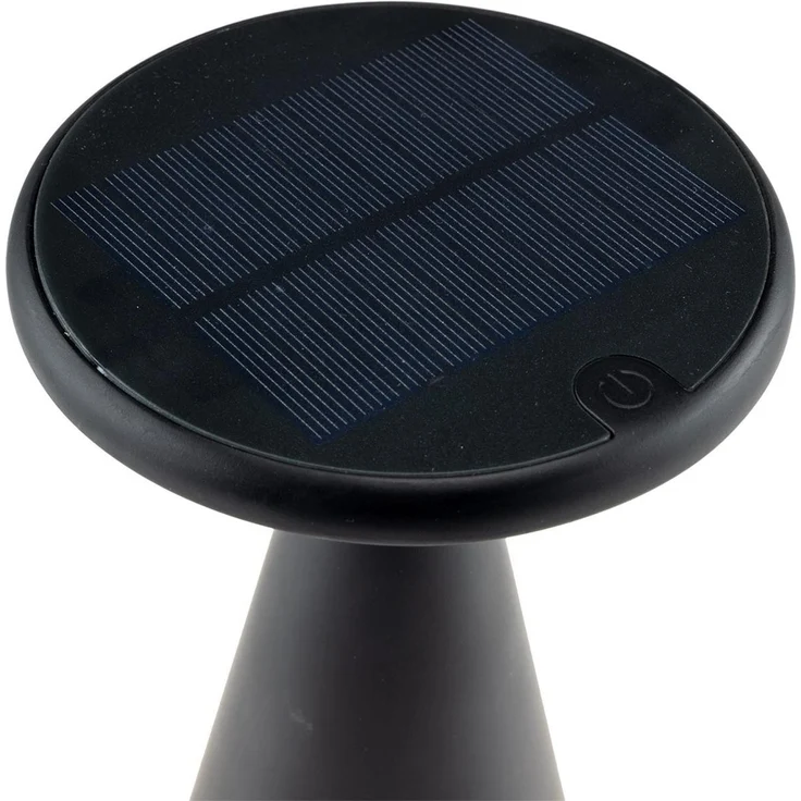 LED Solar-Tischleuchte "Foco Sol" 2700K, IP44, dimmbar, 20cm, matt schwarz – Bild 4
