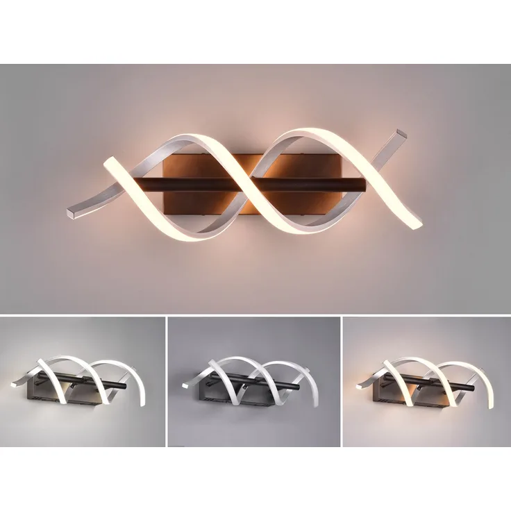 Trio LED-Wandleuchte Sequence 13,5 x 46 cm warmweiß-neutralweiß aluminium dimmbar