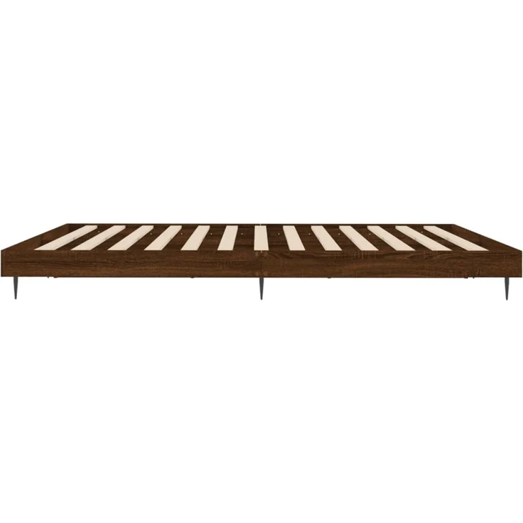 Doppelbett, Bettgestell Modernen ohne Matratze Braun Eichen-Optik 200x200 cm d1936e – Bild 7