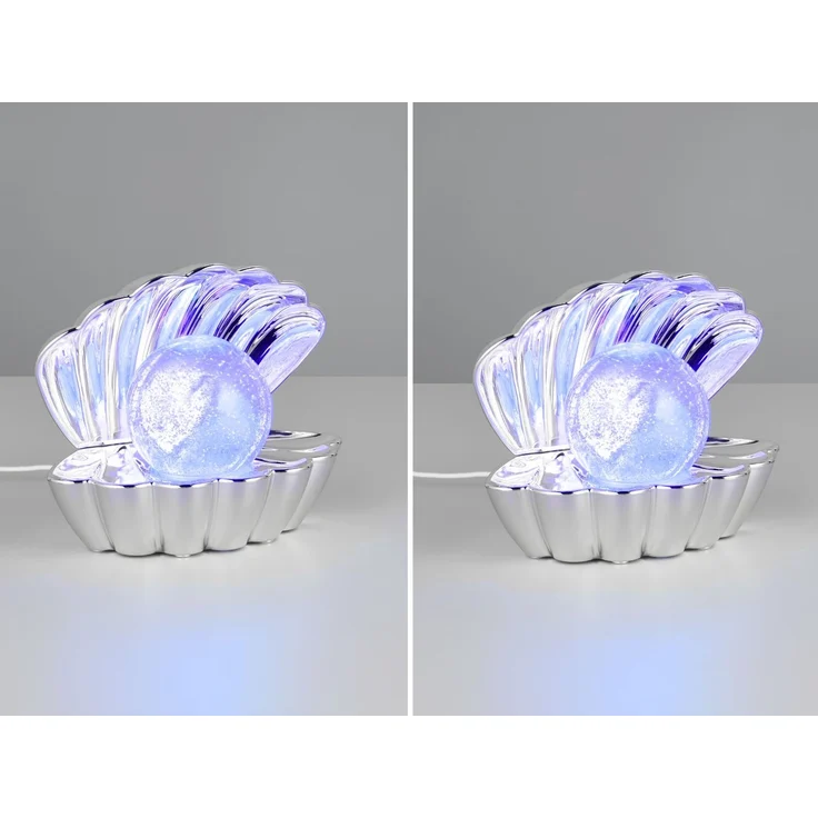 2er SET kleine USB Muschel Tischlampen mit RGB Beleuchtung, Höhe 14cm – Bild 7