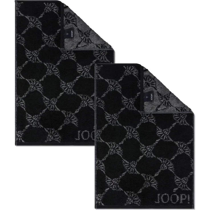 2 Stück Joop! Gästetuch Cornflower 1611-90 Schwarz 30x50