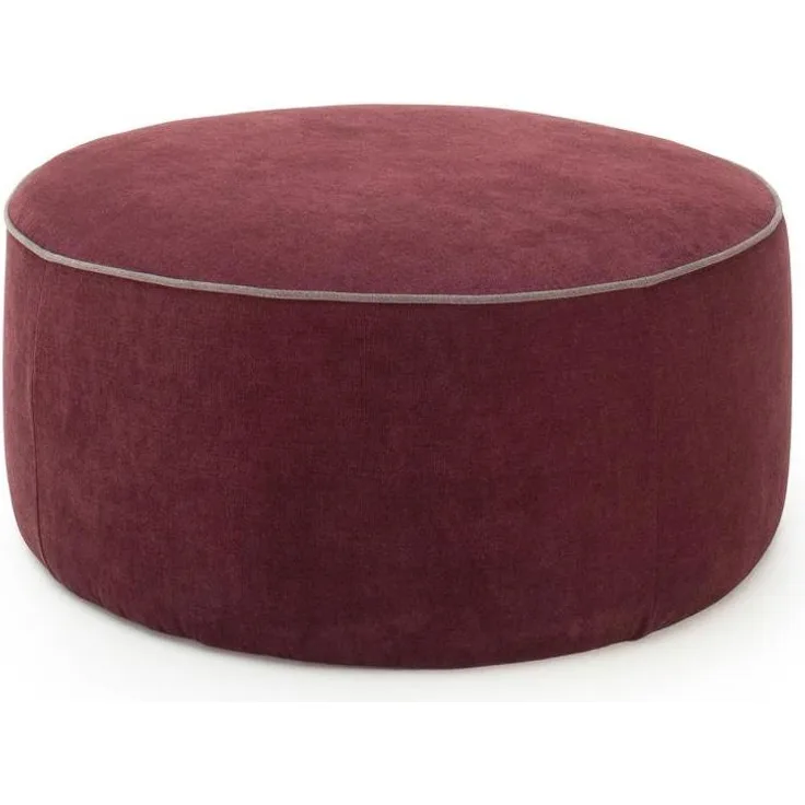 Hocker CIRCLE Big Rundhocker rot d=86 cm mit Keder in grau