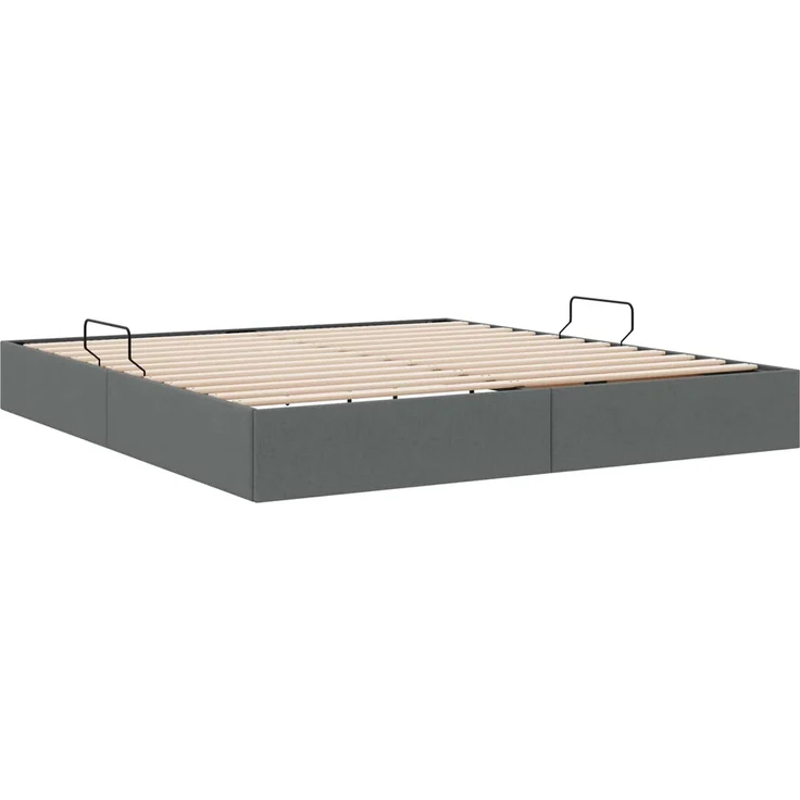 vidaXL Ottoman Bettgestell mit Speicher Dunkelgrau 160 x 200 cm Stoff 3442833 – Bild 5
