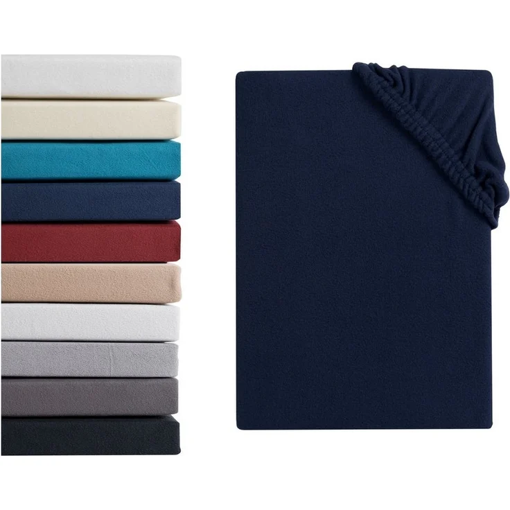 Hometex Premium Textiles Spannbettlaken aus Mikroflausch oder Teddyflausch - Bettlaken extra warm & kuschelig, Gummizug: Rundum, viele Größen und Farben in Premium Qualität – Bild 1