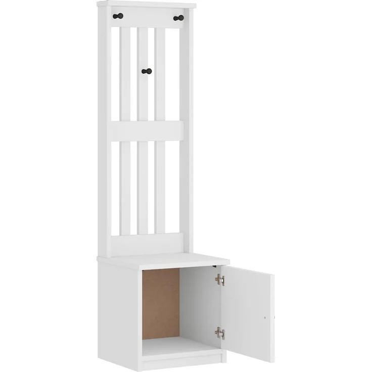 vidaXL Garderobenständer SANDNES Weiß 45x40x159,5 cm Massivholz Kiefer 4010486 – Bild 5