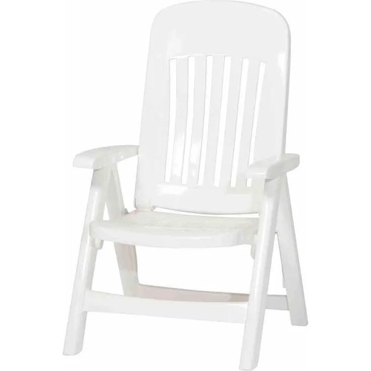 Sieger Comtesse Klappsessel klappbar, Vollkunststoff Weiß 65 x 108 x 66 cm