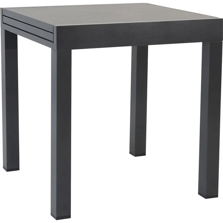 Outdoor Gartentisch DALLAS, Ausziehbar, Anthrazit, Aluminium, PSPC, B 72/144 x H 76 x T 72 cm – Bild 5