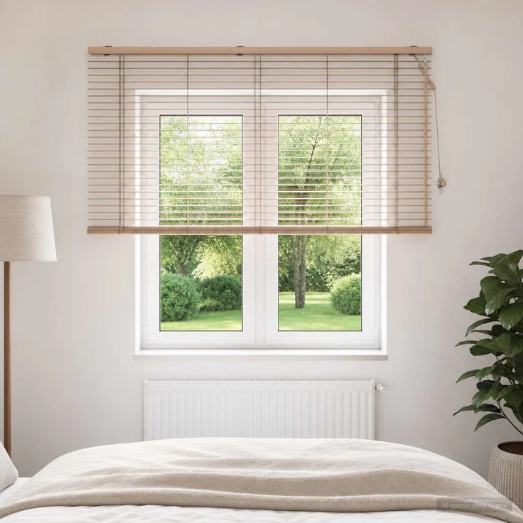 vidaXL Venezianische Jalousie Eichenoptik 160 x 130 cm 35 mm 42015328 – Bild 1