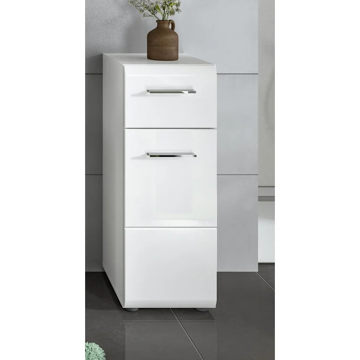 Badezimmer Kommode Cover in weiß Hochglanz 30 x 80 cm – Bild 3