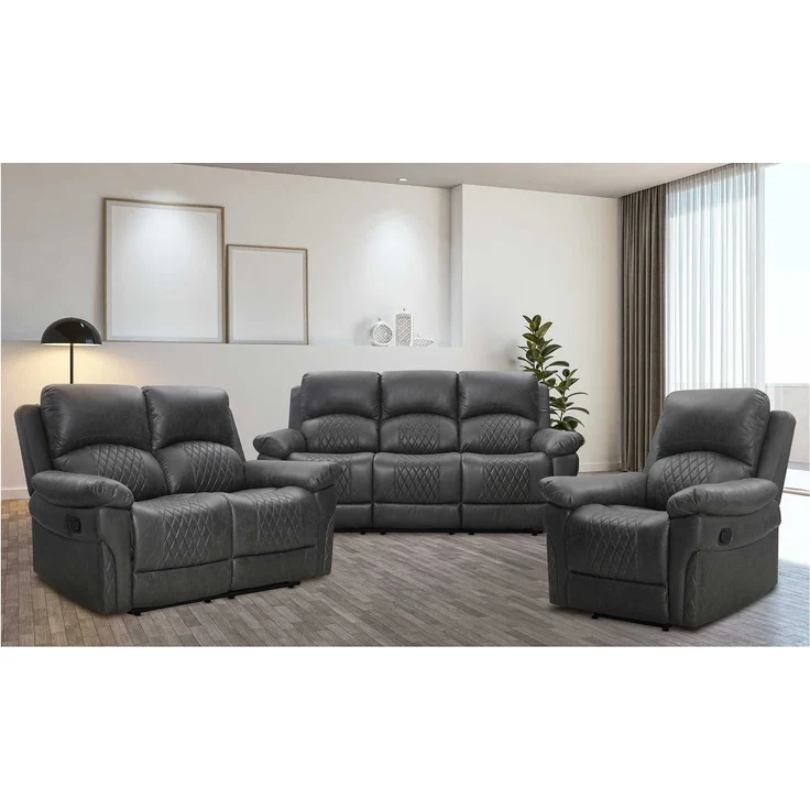 Sofa 2-Sitzer Füssen, Mikrofaser, Polyester, Anthrazit, 151 x 103 x 97 cm – Bild 4