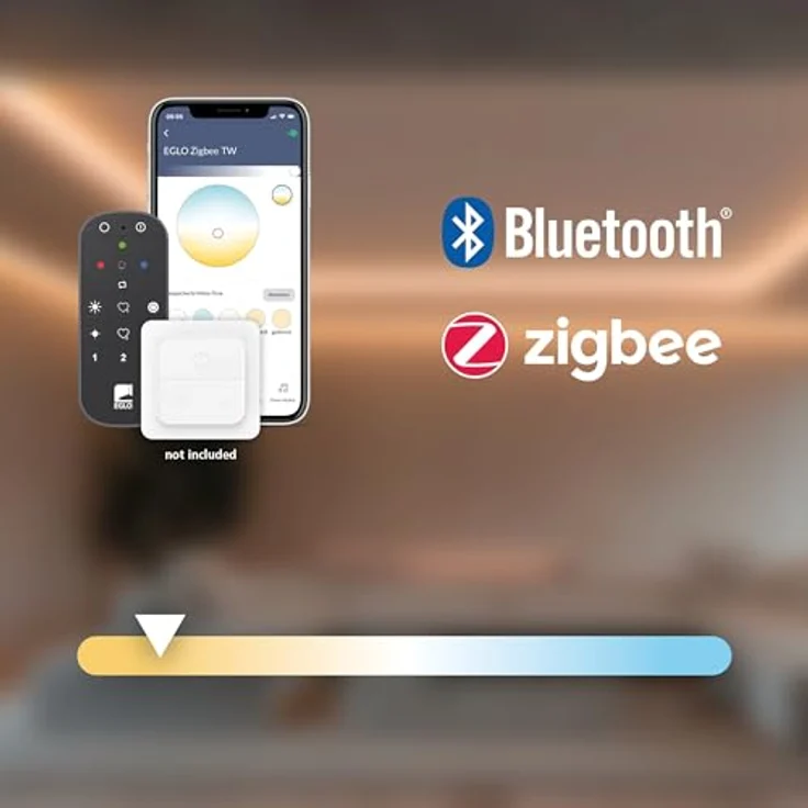 EGLO Salvilanas-Z, Smart-Home LED Tischlampe, dimmbar, ZigBee, App und Sprachsteuerung Alexa, Lichtfarbe einstellbar (CCT), Schwarz Weiß – Bild 6