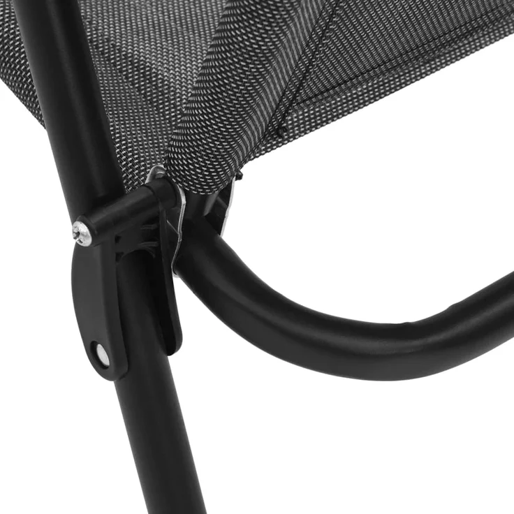 vidaXL Klappbare Gartenstühle 2 Stk. Graumeliert Stahl und Textilene 360197 – Bild 10