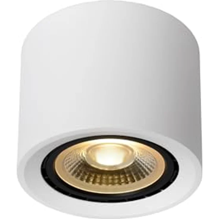LUCIDE FEDLER Deckenstrahler, Ø 12 cm, LED Dim to warm, GU10 (ES111), 1x12W 2200K/3000K, Weiß – Bild 1