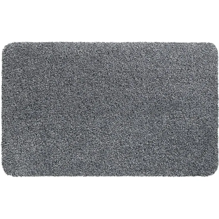 matches21 HOME & HOBBY Fußmatte Große Schmutzfangmatte für innen grau meliert in 50x80 cm, rechteckig, Höhe: 6 mm, Saugstarke Sauberlaufmatte als waschbarer Türmatte Fussabtreter