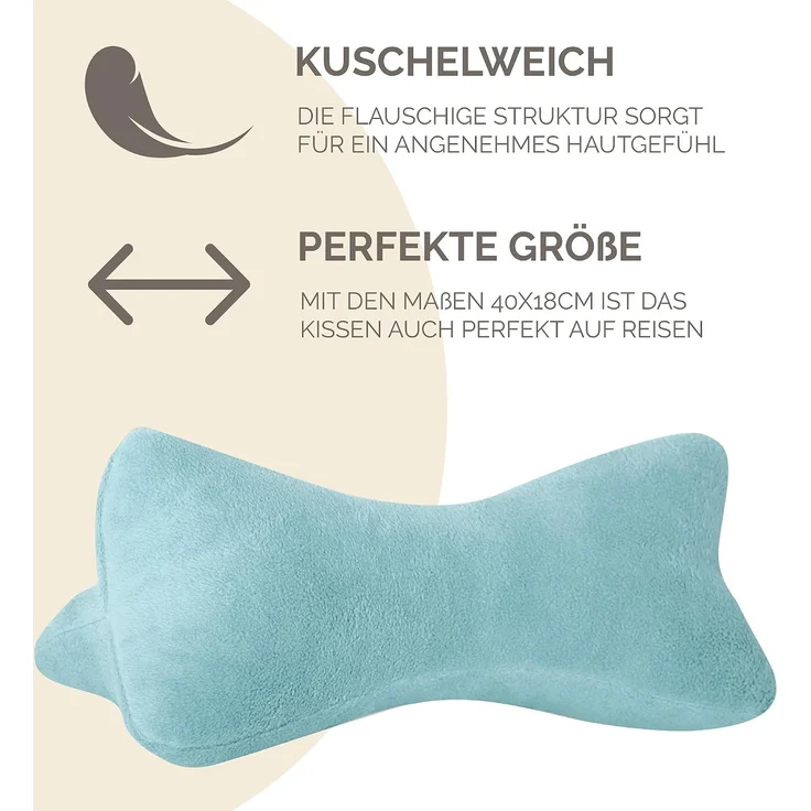 Original Dr. Berger Velours-Fleece Leseknochen Mint 40 x 18 cm – Bild 5